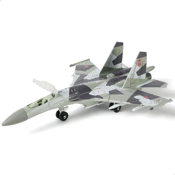 Масштаб 1:100, набор для быстрой сборки модели истребителя Су-35, пластиковая модель военного реактивного самолета с подставкой, подарок для взрослых и детей (25 деталей)
