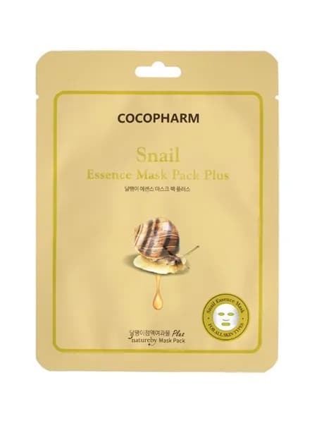 Маска для лица COCOPHARM PACK PLUS с экстрактом муцина улитки 25 мл