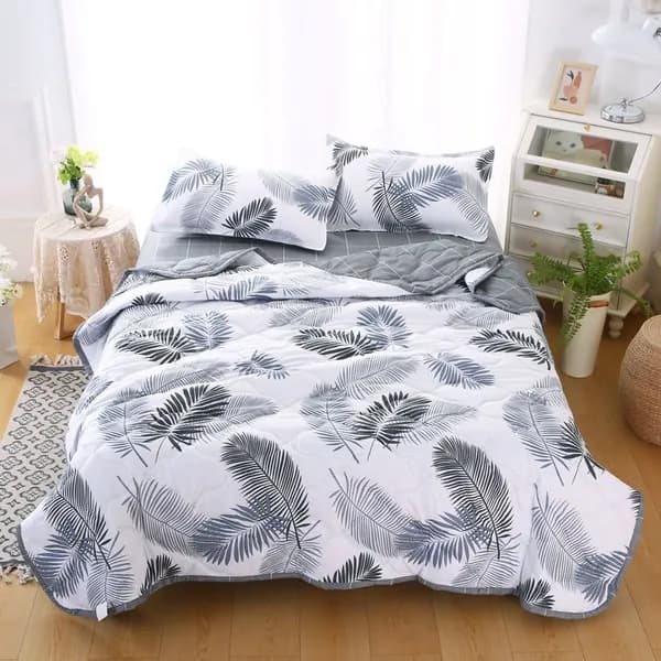 MUJI Одеяло Евро 100x150 см, Всесезонное, Летнее, с наполнителем Ватин, Полиэстер, комплект из 1 шт