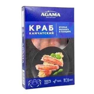 Краб камчатский вторая фаланга в панцире варёно-мороженая, Agama, 150 г
