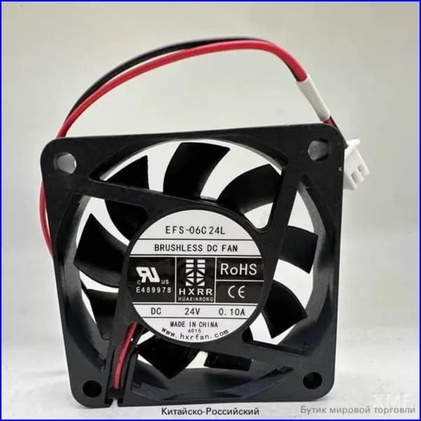 Вентилятор Охлаждения EFS-06C24L DC24V 0.10A 6CM 60*15MM Подходит Для Преобразователей Частоты