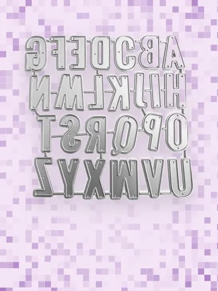 Металлические трафареты для вырубки букв и цифр, - QB3637 заглавные буквы