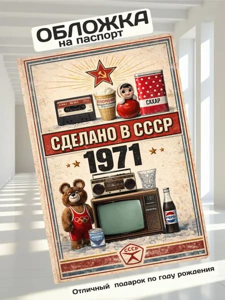 Обложка на паспорт Сделано в СССР 1971