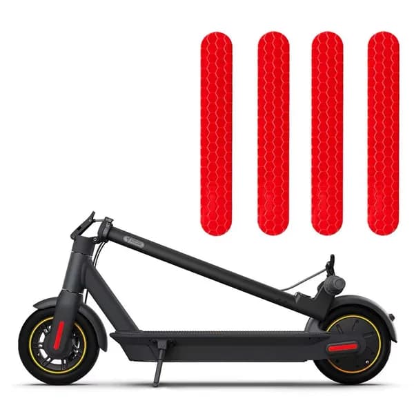 Красные наклейки для электросамоката Ninebot MAX G30, 4шт.