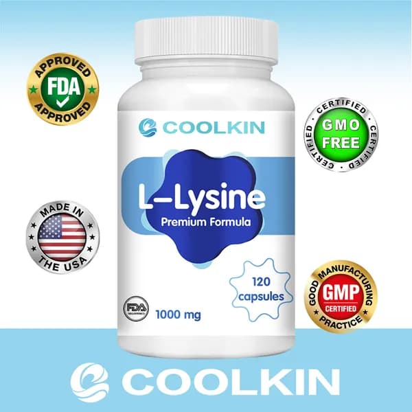 Coolkin L-лизин в капсулах - с L-лизином - для поддержки иммунитета и ухода за кожей