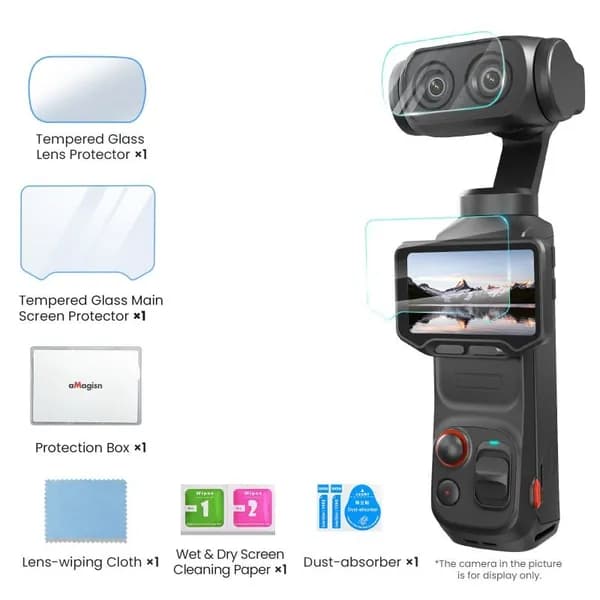 Защитная пленка для объектива из закаленного стекла aMagisn HD для Insta360 Luna Ultra 9H + Защита от взрыва Luna Ultra Защитные аксессуары