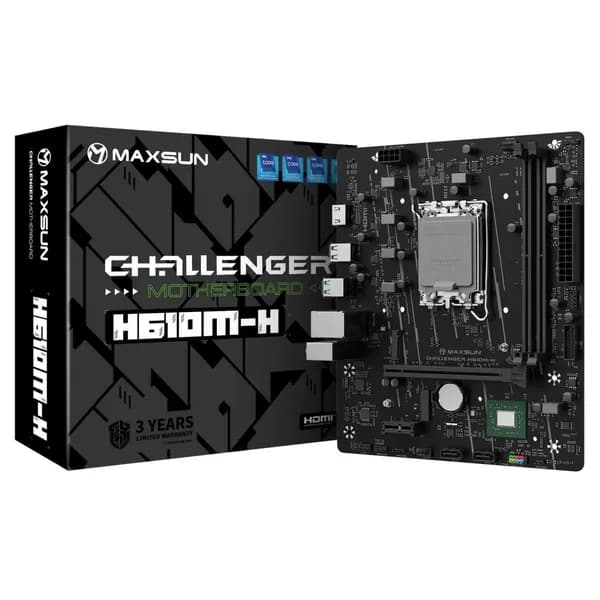 Материнская плата Maxsun MS-Challenger H610M-H V1, LGA1700, Intel H610, Micro-ATX, RTL (6940709663417)