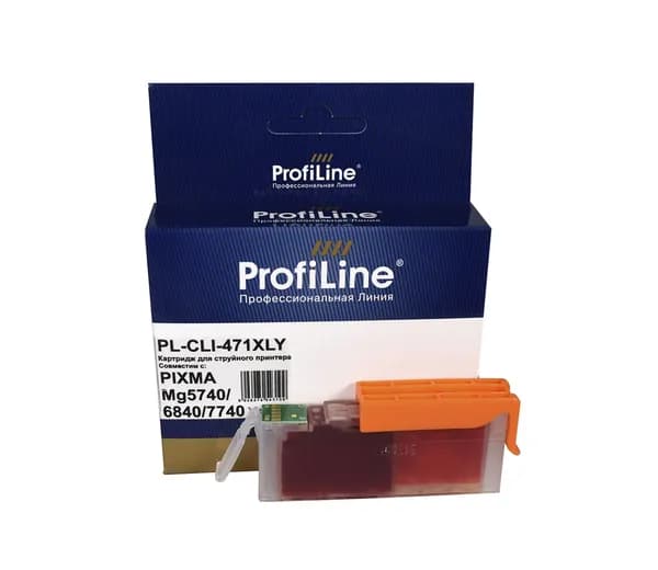 Картридж для струйного принтера CLI-471 XLY ProfiLine для Canon PIXMA MG5740/MG6840/MG7740/TS5040/TS6040/TS8040/TS9040, увеличенной емкости, цвет желтый