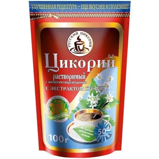 Русский цикорий Цикорий, С экстрактом стевии, растворимый, 100 г
