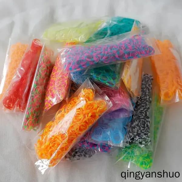 Резиночки Для Плетения Браслетов Набор 600 Шт . Резинки RAINBOW LOOM Карибы зелёный Перламутр Pearl Carribean G B0158