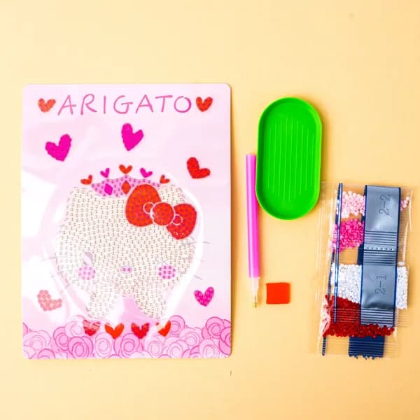 Алмазная мозаика Hello Kitty для детей (18х13,5 см) ARIGATO XL-1003