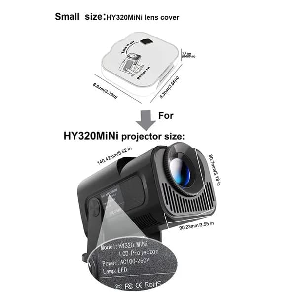 Защитная Крышка Объектива Проектора HY320MINI Для Защиты От Пыли