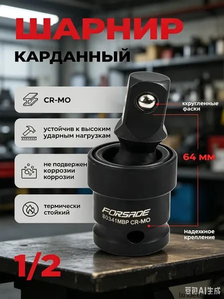 ударный кардан для гайковерта,кардан ударный/1 кусочек черного