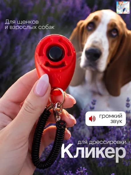 Кликер для дрессировки собак, с браслетом, кнопкой, красный кликер