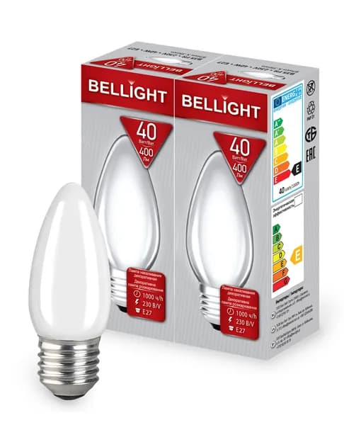 Лампа накаливания Bellight ДСМТ 230-40 Е27, 2шт