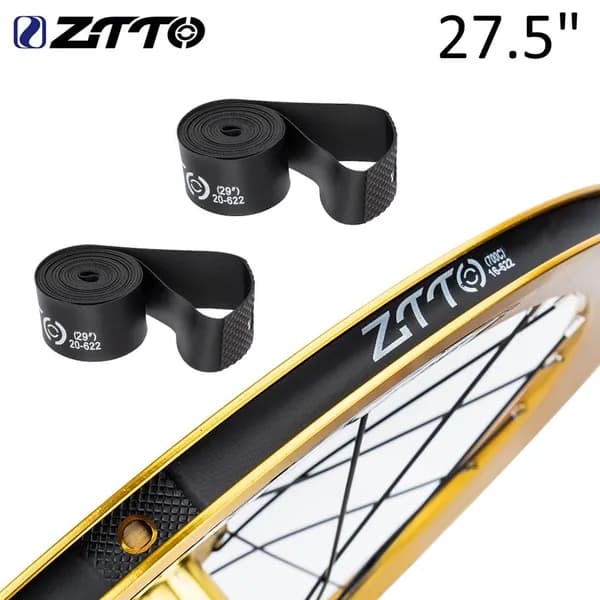 Ободная лента 27.5 дюймов, ZTTO, PVC, 2 штуки, Чёрные