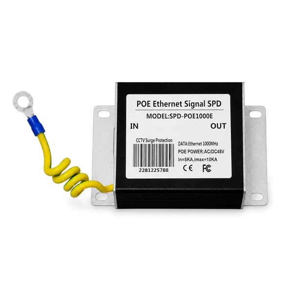 Грозозащита Ethernet MATRIXtech SPD PoE1000E для IP-камер и PoE-сетей, 100/1000 Мбит/с