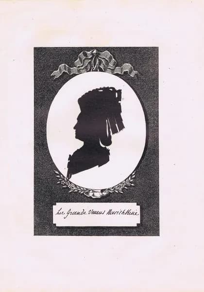 Мария Павловна Нарышкина (Балк-Полева). Антикварная гравюра (цинкография). Россия, 1899 г.