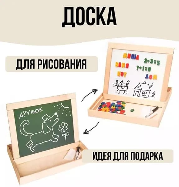 Доска двухсторонняя магнитно-маркерная