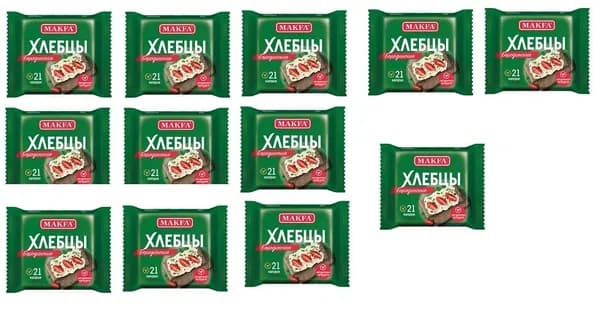 Makfa Хлебцы Бородинские, хрустящие, запеченные, 60 г, 12 уп/