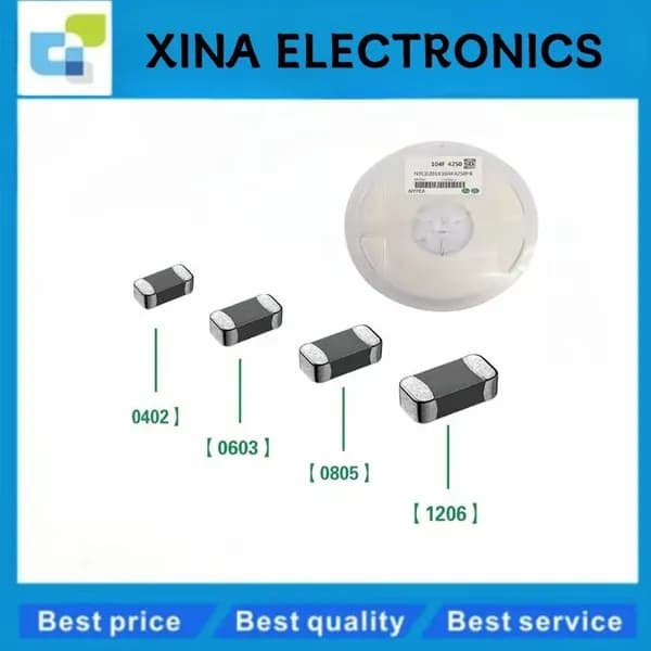 Комплект конденсаторов 0805 SMD 100NF 0.1UF 104K 100шт
