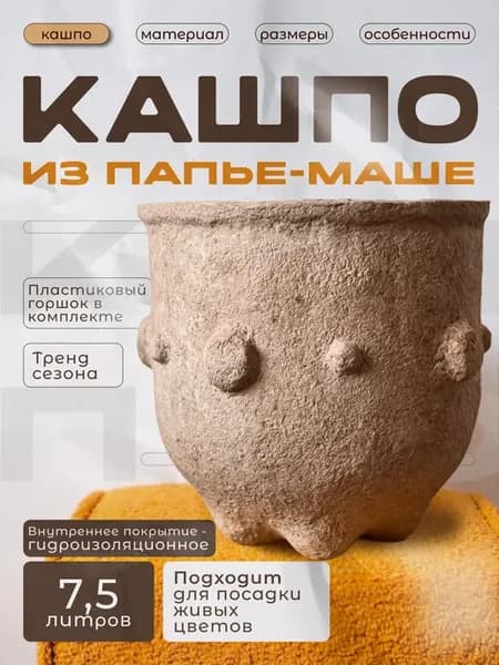 Кашпо шарики из папье маше
