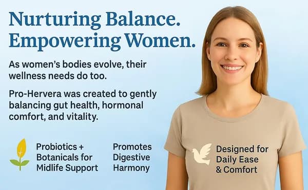 Balance Companion для женщин с пробиотиками 68 млрд КУЕ Та же формула здоровья пищеварительной системы, облегчения симптомов менопаузы и внутреннего комфорта ProHervera