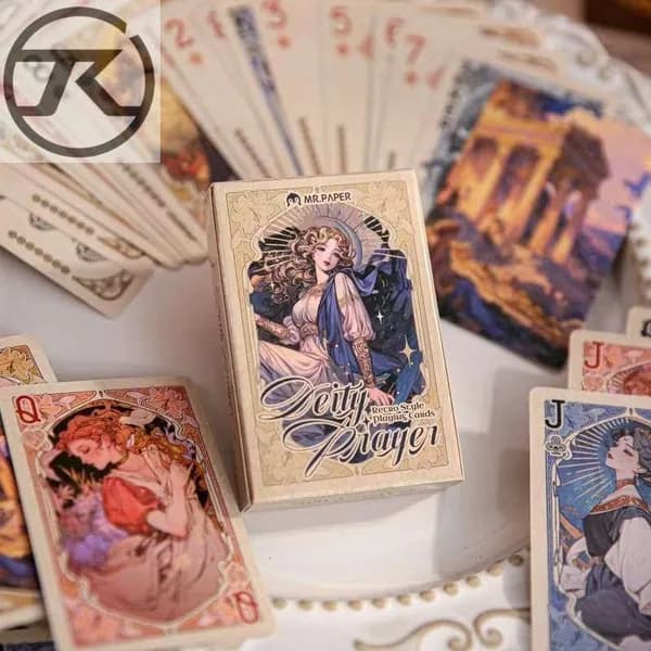 Игральные карты 'молитва богам' - колода 54 карты, тематический дизайн, пластиковое покрытие