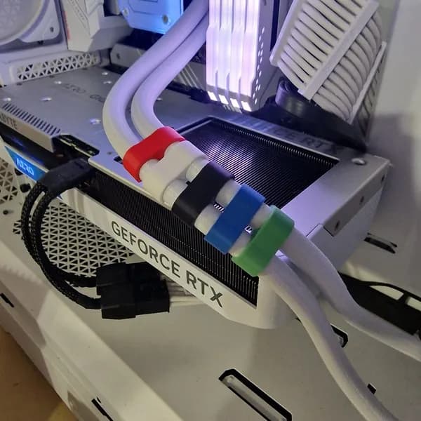 белое.Усиленные хомуты для шлангов AIO Corsair Hydro NZXT Kraken, 10 мм, 5 шт.не требуют инструментов