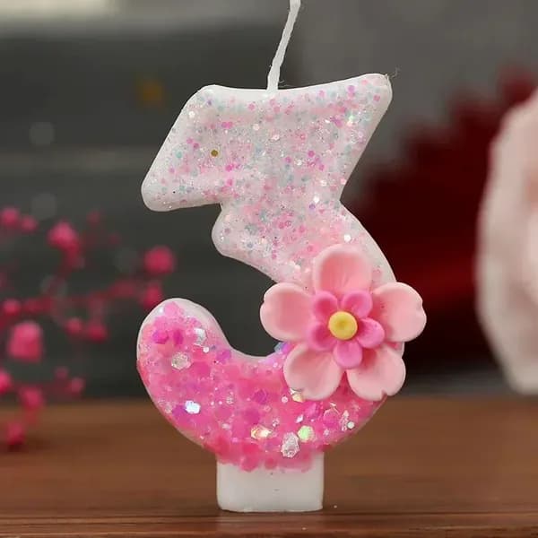 Свечи для торта цифра 0, цифра 1, 7 см