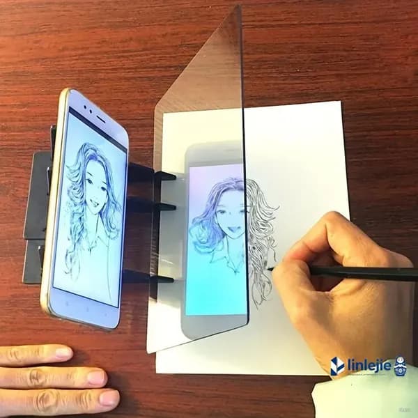 Оптическая прозрачная доска для рисования, портативный оптический инструмент для создания эскизов для детей, начинающих и художников
