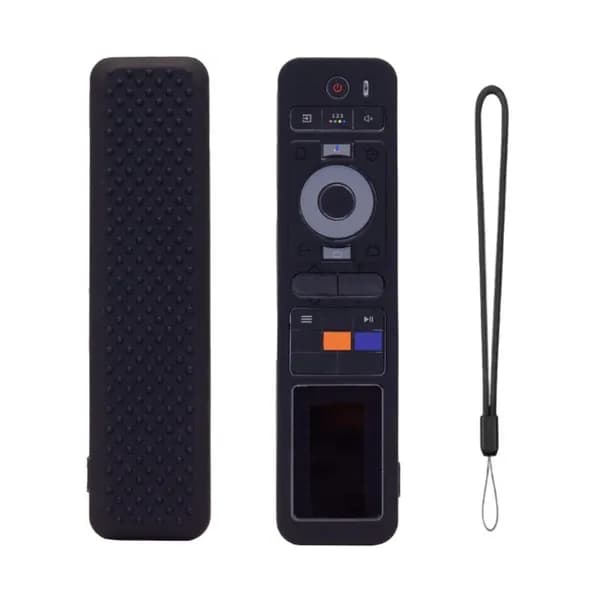 (1 шт.) Силиконовый чехол для пульта Haier HTR U35G чёрный