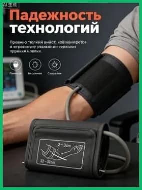 Манжета для тонометра AND (A&D) на плечо, универсальная трубка 22-32 см, совместимый аксессуар