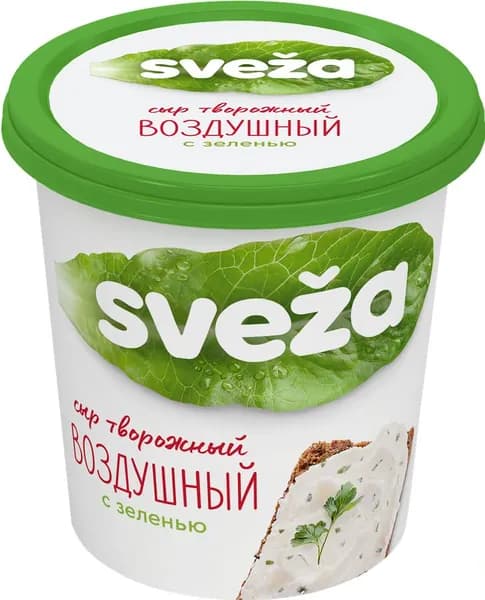 Сыр творожный САВУШКИН ПРОДУКТ Воздушный с зеленью 60%, без змж, 150г 3 шт.