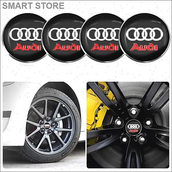 4 штуки ауди (Audi) автомобильных колпачков для ступиц диаметром 56 мм