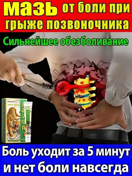 Экструзия Комплекс при грыже и болях спины, позвоночника, поясницы, шеи, остеохондрозе. Капсулы, Китайская целебная чудодейственная мазь 20g