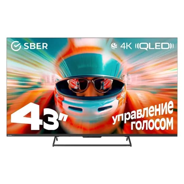 SBER Телевизор UQF 7000 43″ 4K UHD, черный