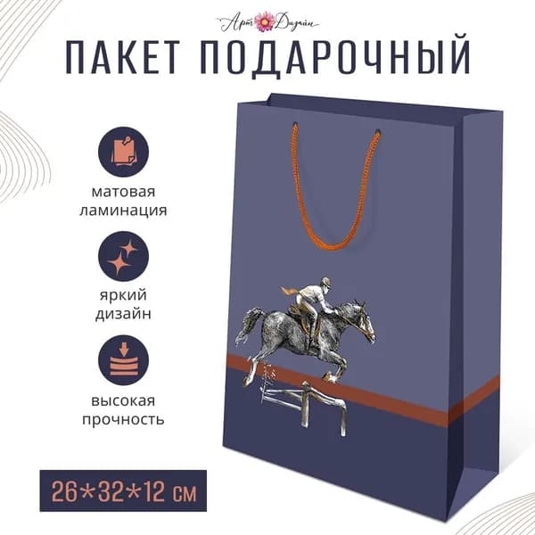 Пакет подарочный Арт и Дизайн 26х32х12 см