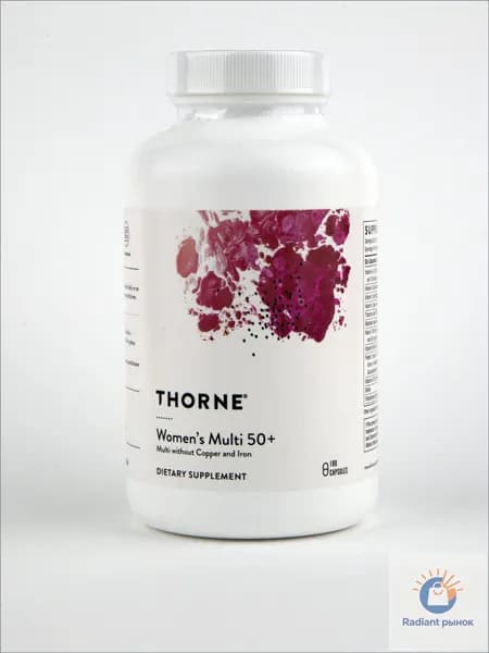 Мультивитамины для женщин 50+, Women's Multi 50+, Thorne Research, 180 капсул