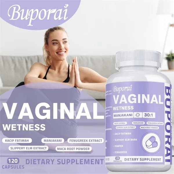 Биологически активная добавка Buporai Vaginal Wetness разработана для укрепления вагинальных мышц, уменьшения сухости влагалища и поддержания вагинальной флоры и pH-баланса.