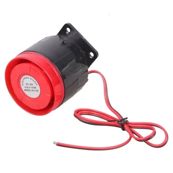 Громкая сирена 120 дБ с мигалкой, 24V