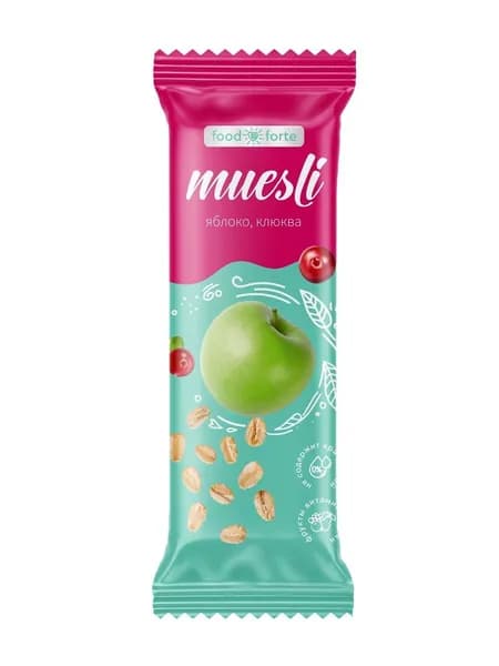 Батончик мюсли Яблоко и клюква 1 шт 50 г ComForte
