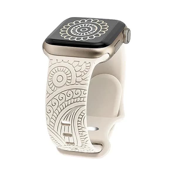 Ремешок с гравировкой для Apple Watch 41мм 40мм 38мм, Силиконовый спортивный ремешок для iWatch Series 9 8 7 6 SE 5 3