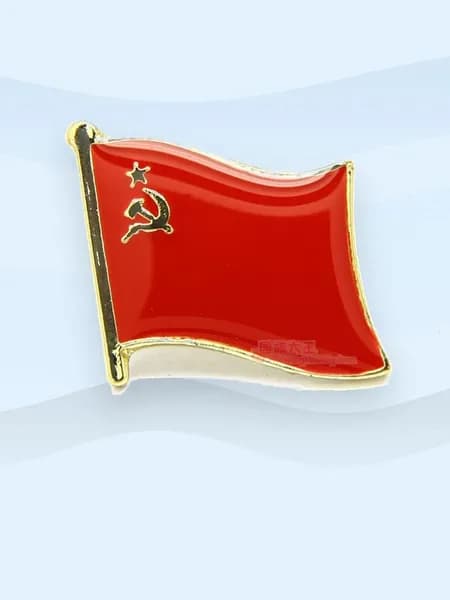 Советский флаг брошь 1.6x1.9 прямоугольник булавка