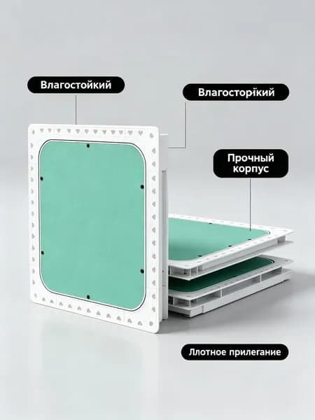 Встроенное отверстие для доступа из гипсокартона с закругленными углами200х200