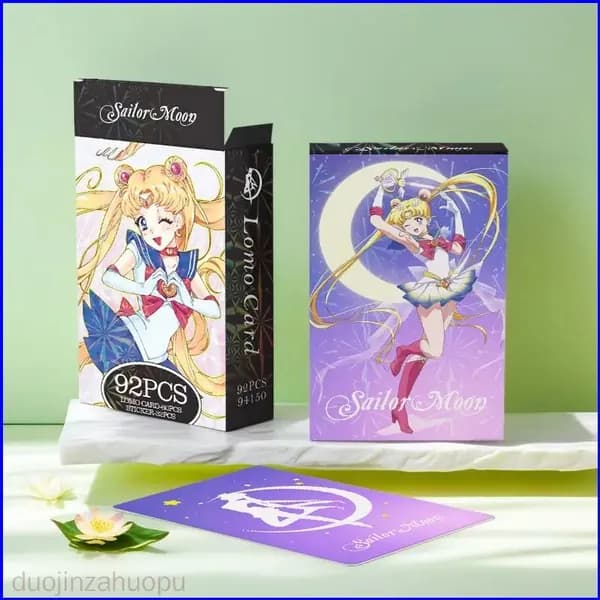 Аниме-карточки Sailor Moon: 60 маленьких карточек и 32 мини-наклейки-94150