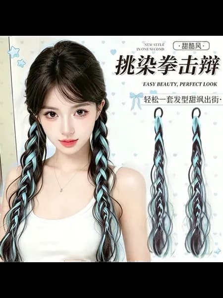 Волосы для наращивания косички с яркими прядями Meng Ziyi