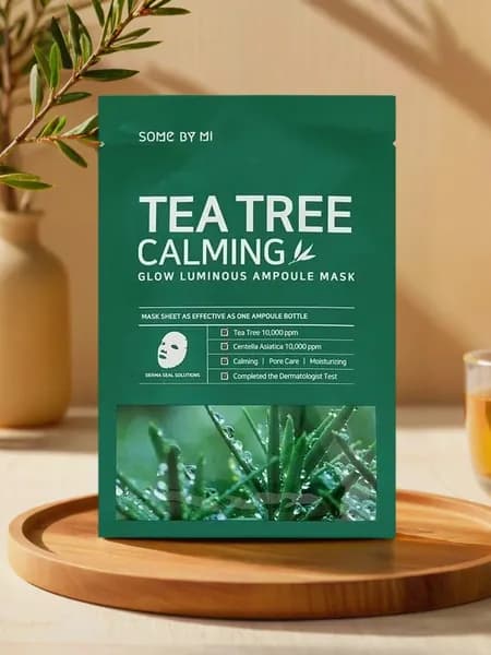 SOME BY MI Тканевая маска для лица с экстрактом чайного дерева TEA TREE CALMING GLOW LUMINOUS AMPOULE MASK 25г