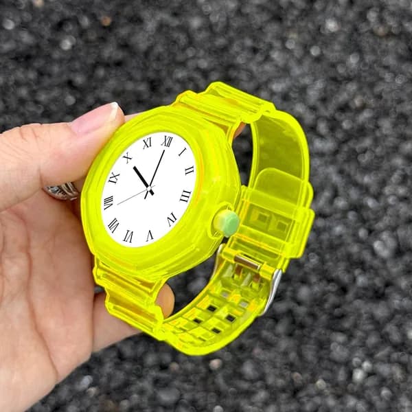 Силиконовый ремешок для карманных часов Royal Pop Swatch, цельнолитой ТПУ, желтый
