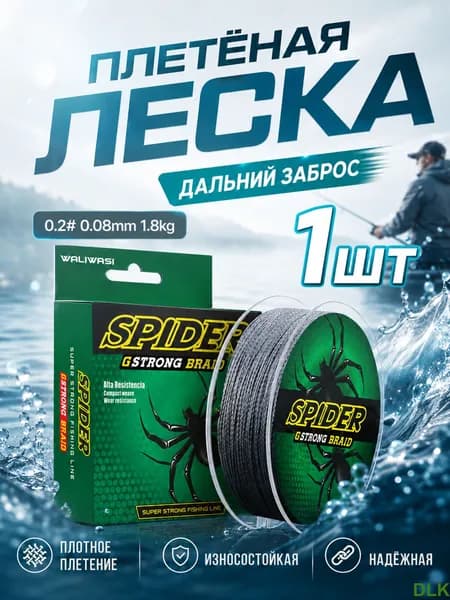 Флюорокарбоновая леска для рыбалки, размотка: 100 м, толщина: 0.08 мм
